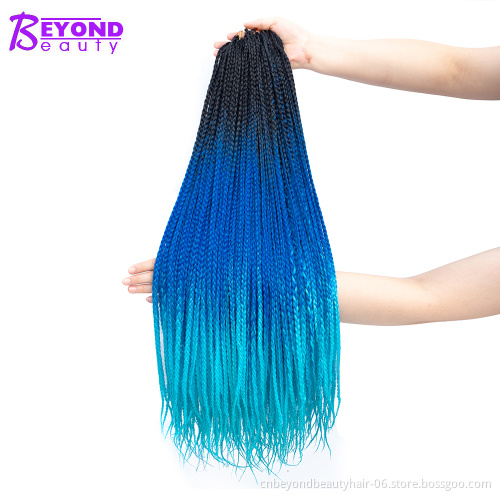 Box Braids Crochet Hair Small Synthetic Hair Extensions Dreadlocks 24 strands/pack Twist Crochet Braids Braiding Hair Long